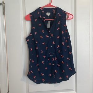 J. Crew Lobster Blouse